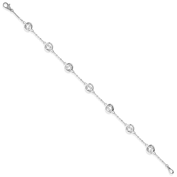 bezel set diamond tennis bracelet