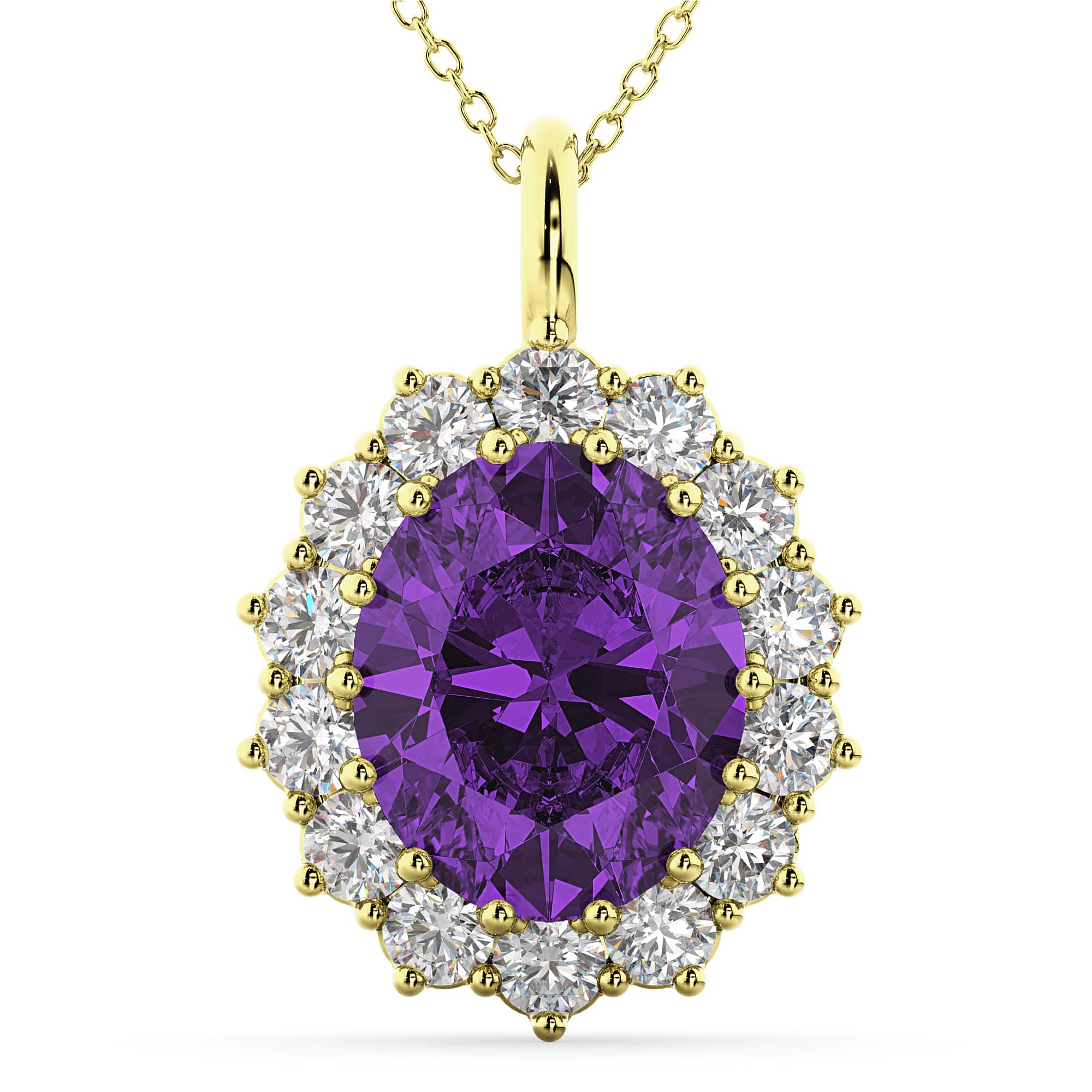 14 karat yellow gold amethyst pendant outlet