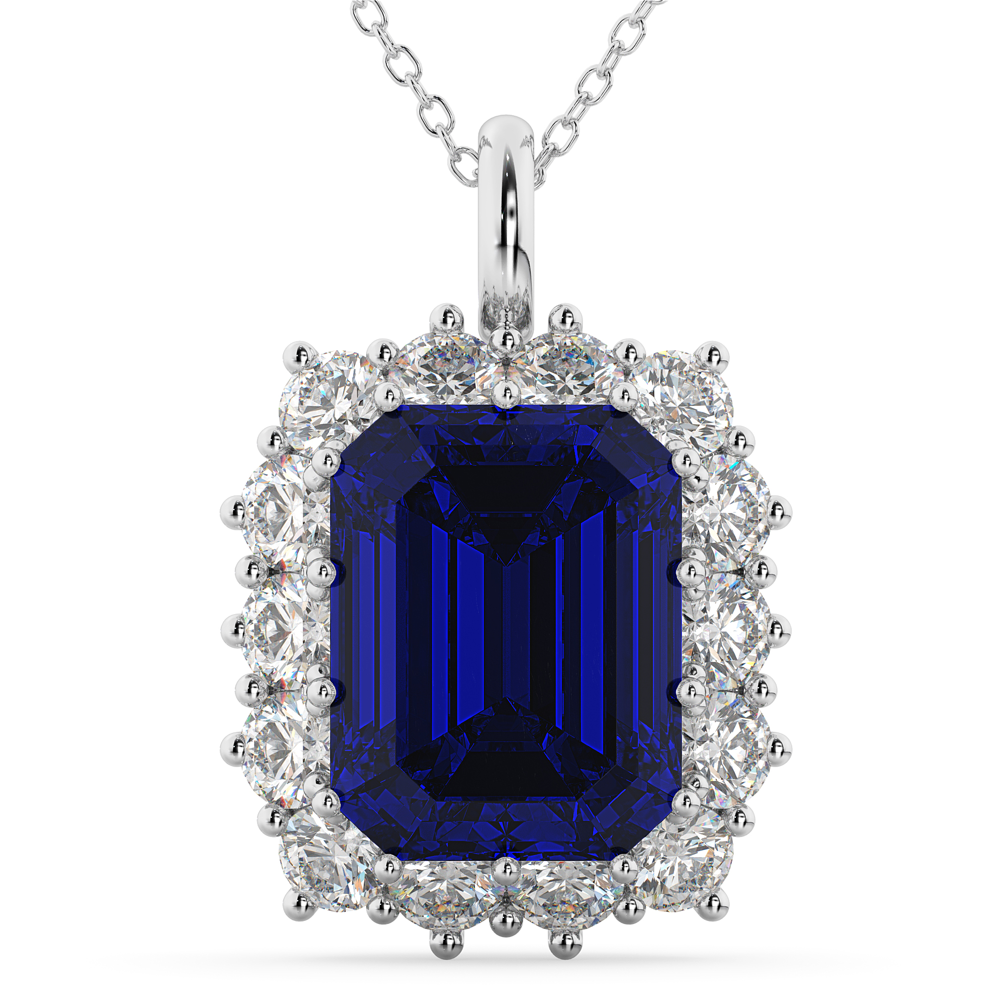 Blue Sapphire & Diamond Necklace – Identity Diamonds