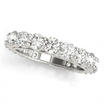 Luxury Diamond Eternity Wedding Ring Band Platinum 2.61ct