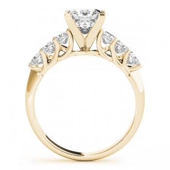 Princess Moissanite Diamonds Engagement Ring 14k Yellow Gold (2.10ct)
