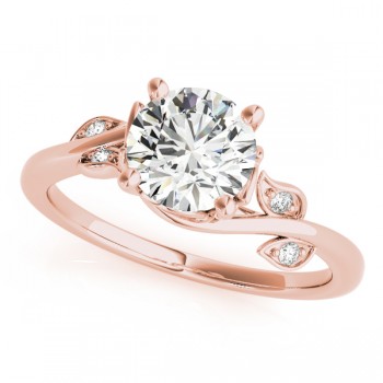 Bypass Floral Lab Grown Diamond Floral Engagement Ring 14k Rose Gold (2.00ct)