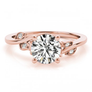 Bypass Floral Lab Grown Diamond Floral Engagement Ring 18k Rose Gold (2.00ct)