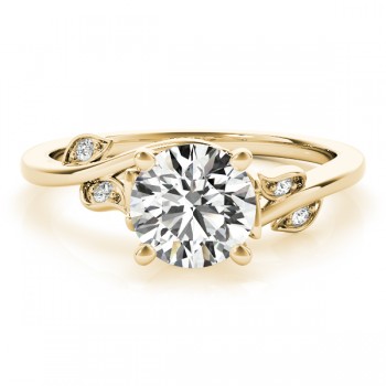 Bypass Floral Lab Grown Diamond Floral Engagement Ring 18k Yellow Gold (2.00ct)