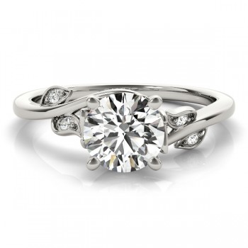Bypass Floral Lab Grown Diamond Floral Engagement Ring in Palladium (2.00ct)