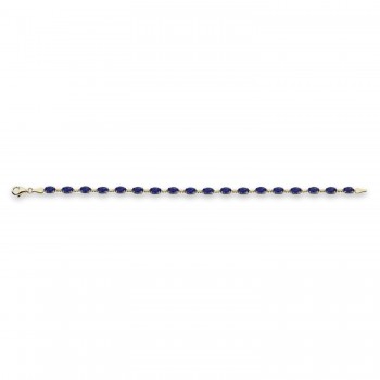 Lab Grown Blue Sapphire Bracelet 14K Yellow Gold (0.56ct)