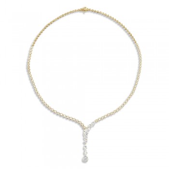 Lab Grown Diamond Lariat Necklace 14K Yellow Gold (5.5ct)