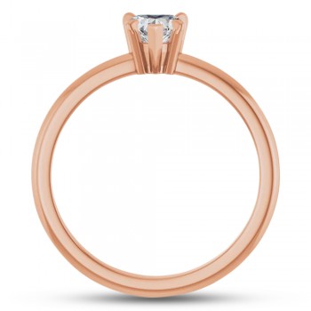 Heart Natural White Sapphire & Natural Diamond Ring 14K Rose Gold (0.58ct)