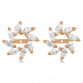 Marquise Earring Jackets in 14k Rose Gold (1.60ct)