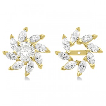 Marquise Earring Jackets in 14k Yellow Gold (1.60ct)