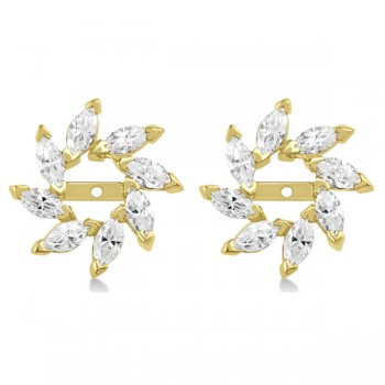 Marquise Earring Jackets in 14k Yellow Gold (1.60ct)