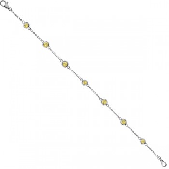 Fancy Yellow Diamond Station Bracelet Beze-Set 14K White Gold (1.00ct)