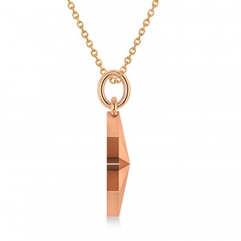 Shinning Bright North Star Pendant Necklace 14k Rose Gold