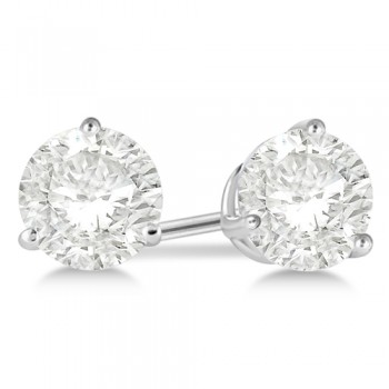 3.00ct. 3-Prong Martini Diamond Stud Earrings 14kt White Gold (H-I, SI2-SI3)