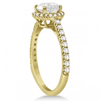 Halo Diamond Engagement Ring w/ Side Stones 14k Yellow Gold (2.00ct)
