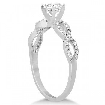 Twisted Infinity Heart Lab Grown Diamond Engagement Ring Platinum (0.75ct)