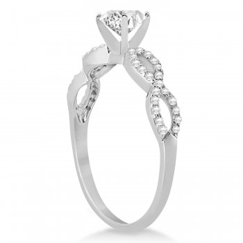 Infinity Pear-Cut Diamond Engagement Ring Platinum (1.00ct)