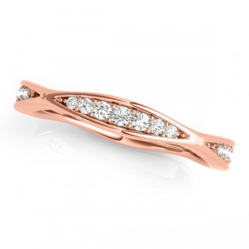 Diamond Accented Wedding Band 14k Rose Gold (0.17ct)