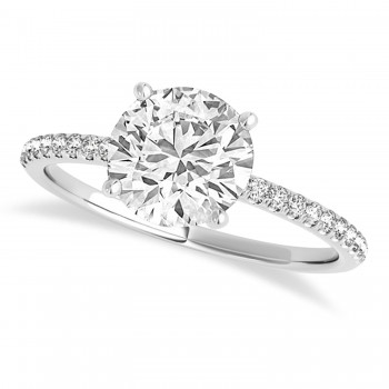 Lab Grown Diamond Accented Engagement Ring Setting Platinum (4.62ct)