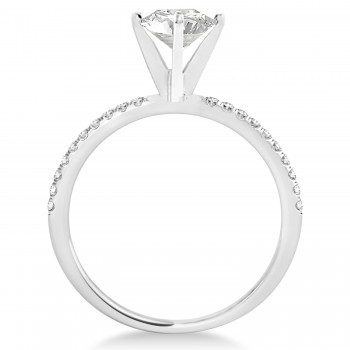 Lab Grown Diamond Accented Engagement Ring Setting Platinum (5.12ct)
